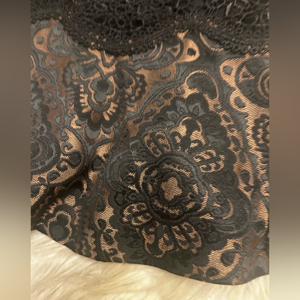 BEBE Vintage 90’s Y2K Velvet Lace Brocade Peplum Going Out Top - Picture 6 of 15